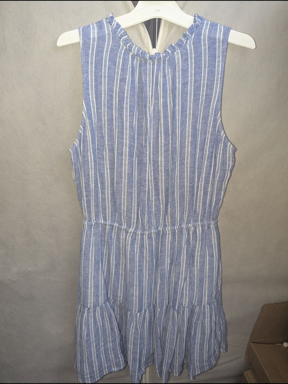Rails Blue and White Striped Sleeveless Tie-Waist Dress - Picture 4 of 4